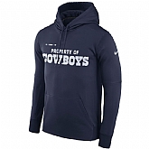 Men's Dallas Cowboys Nike Property Of Performance Pullover Hoodie Navy,baseball caps,new era cap wholesale,wholesale hats